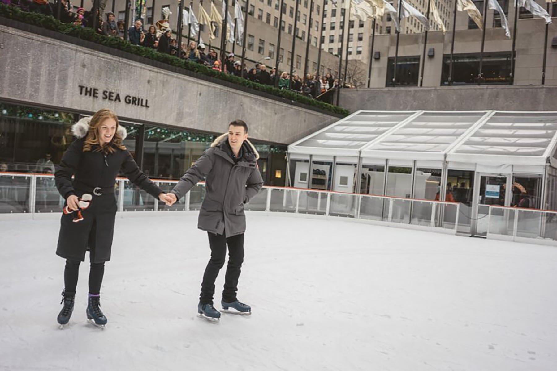 Matt and Amy romantic proposal at the Rockefeller Center!4