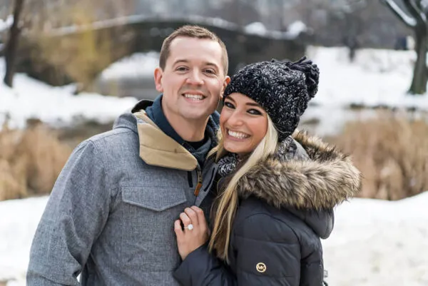 Vanessa and Shane's proposal at Gapstow Bridge, Central Park 1