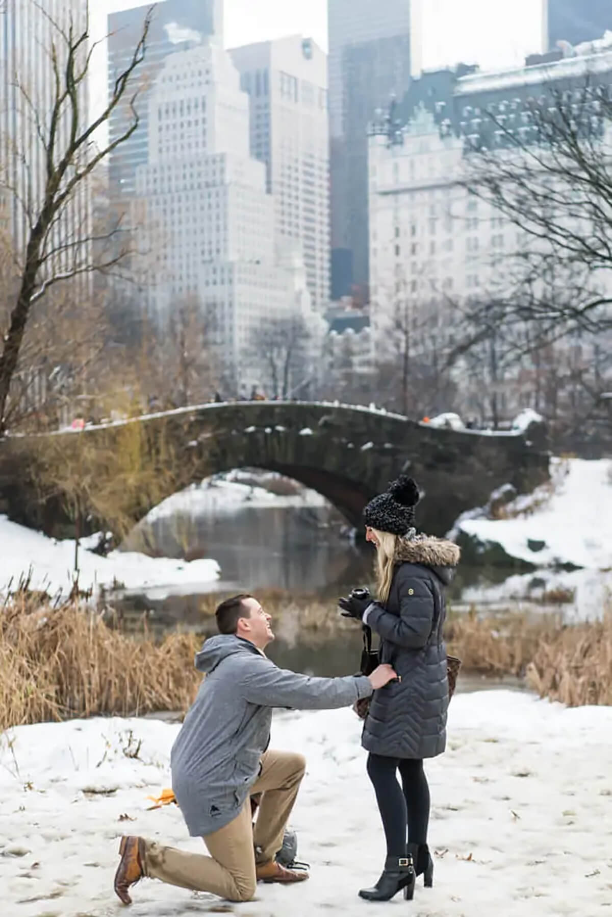 Vanessa and Shane's proposal at Gapstow Bridge, Central Park 2