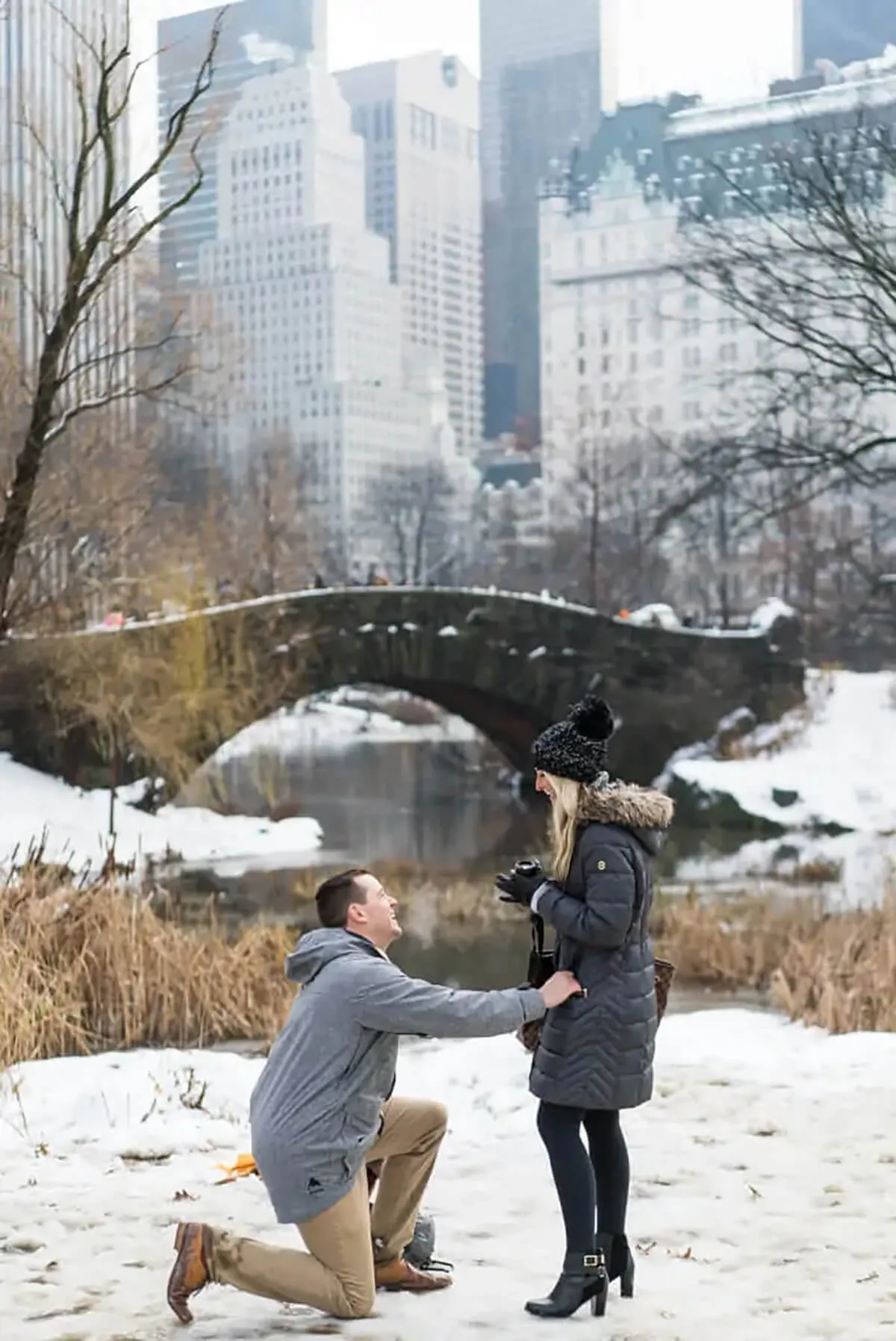 Vanessa and Shane's proposal at Gapstow Bridge, Central Park 2