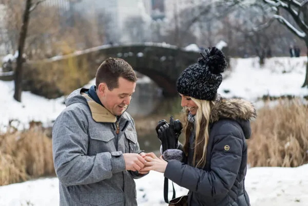 Vanessa and Shane's proposal at Gapstow Bridge, Central Park 4