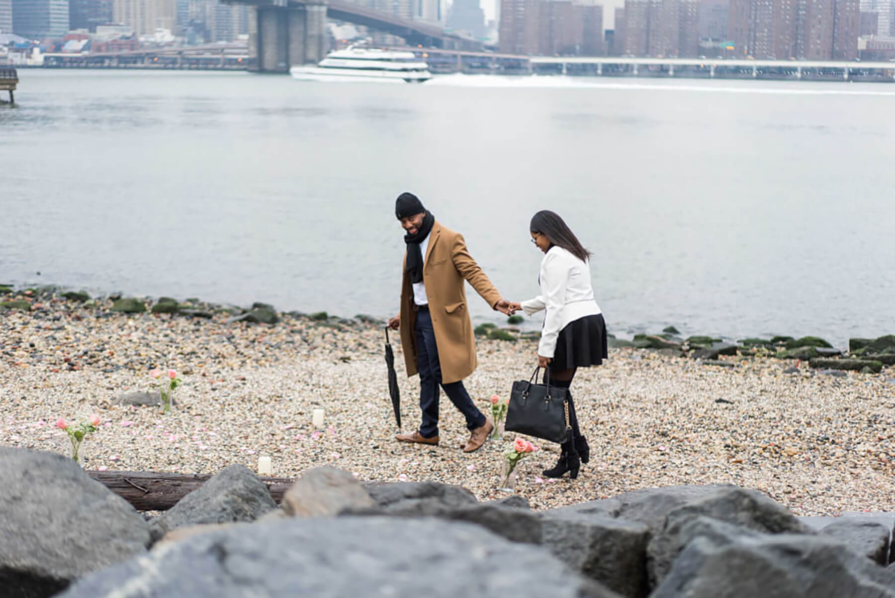 Jennifer and Horatian Romantic Proposal in Brooklyn Bridge Park 3