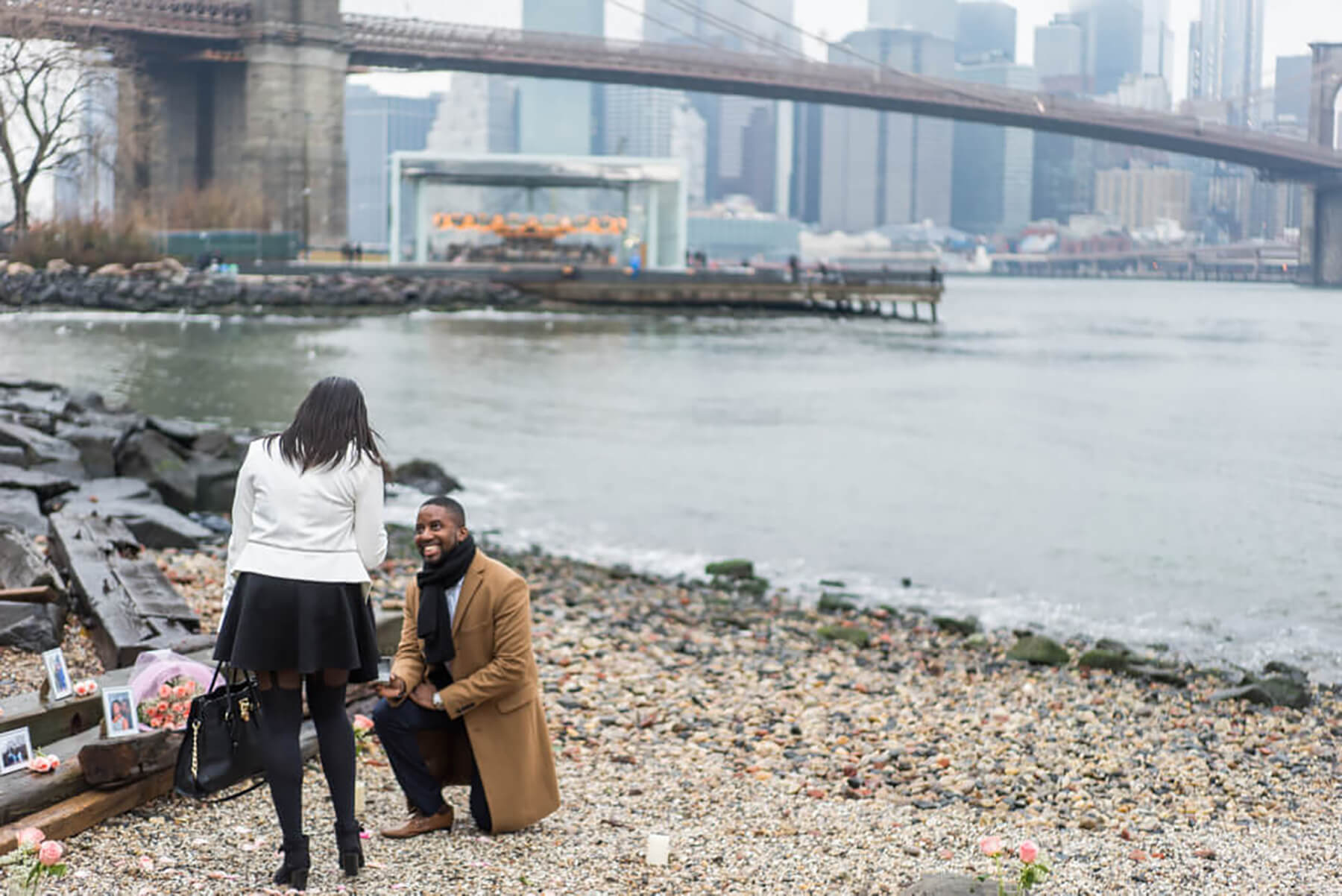 Jennifer and Horatian Romantic Proposal in Brooklyn Bridge Park 4