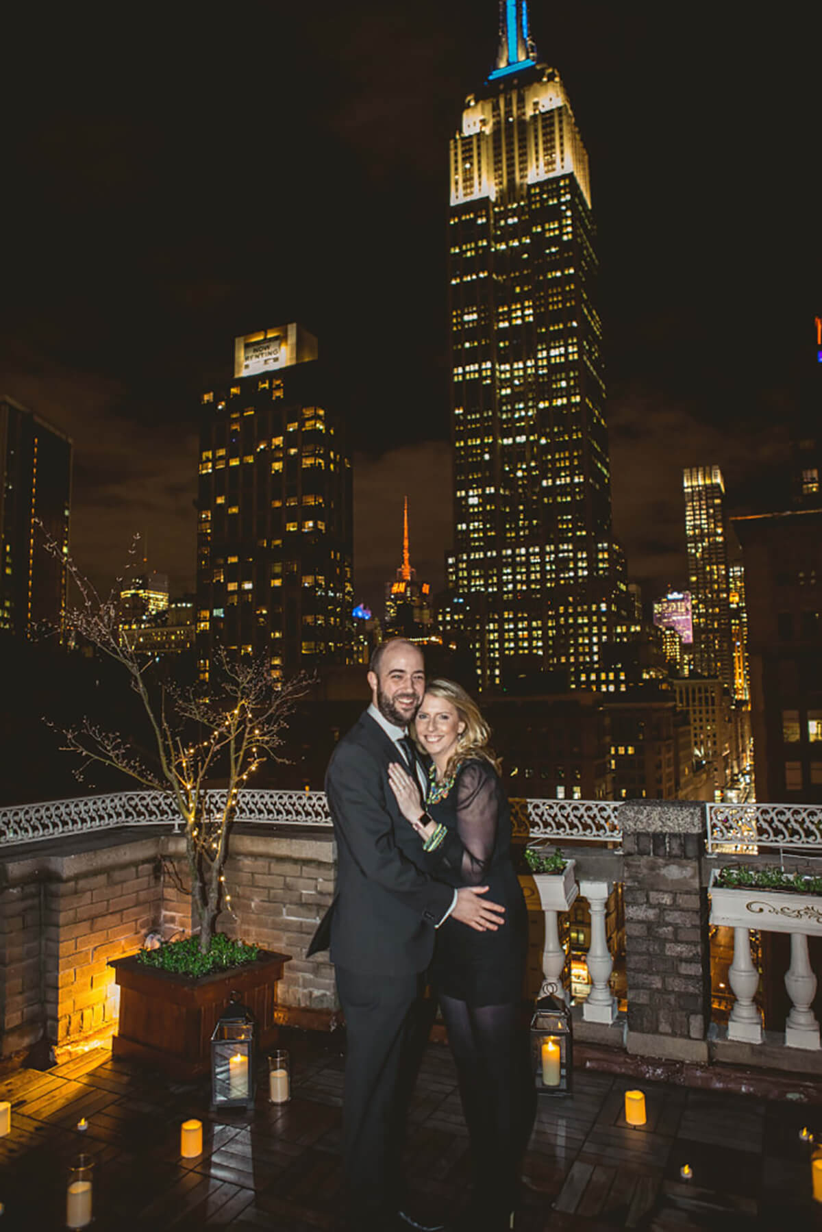 From London to New York. Empire State Building View Surprise Proposal. 4