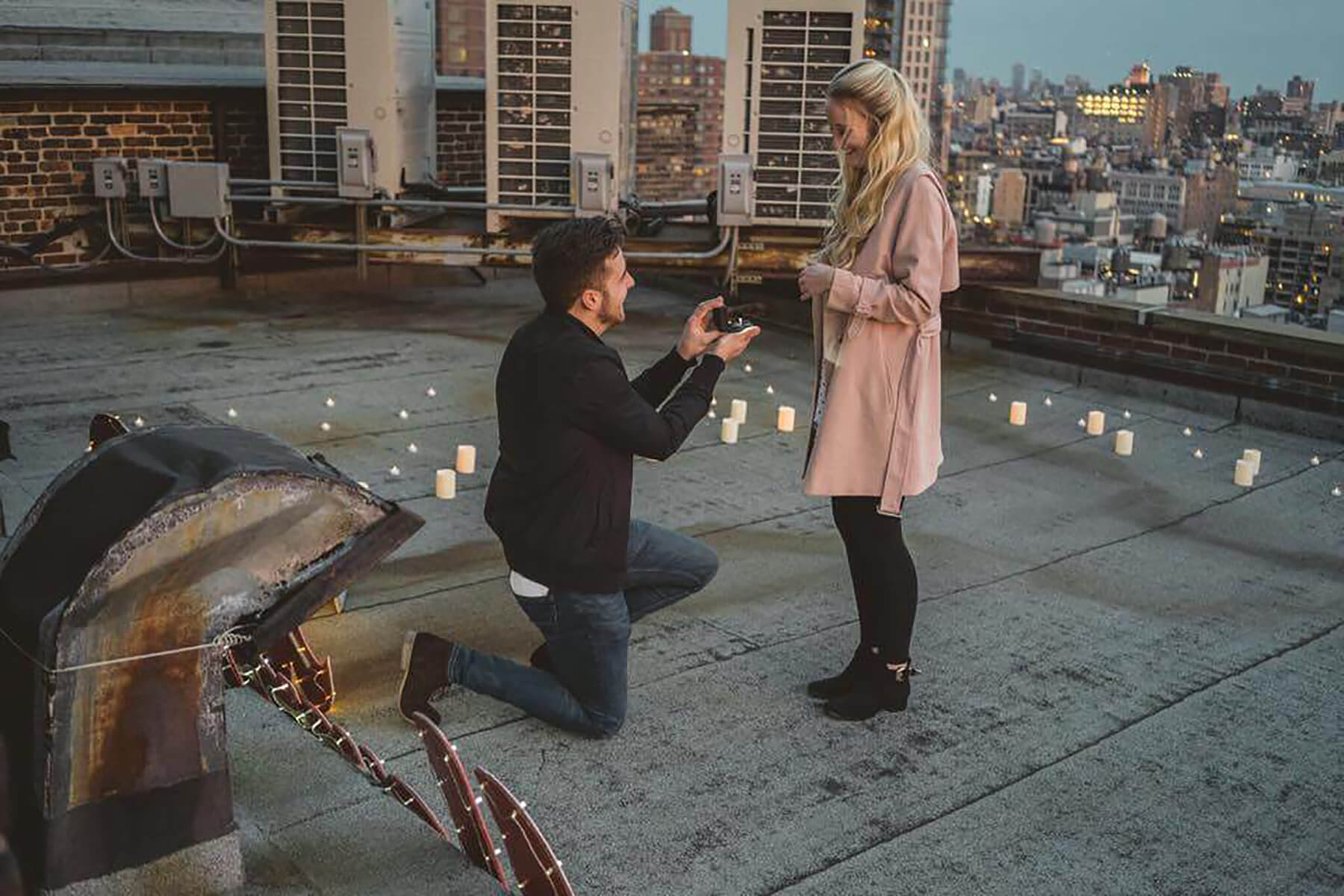 Sunset Proposal On A Private Rooftop. 2