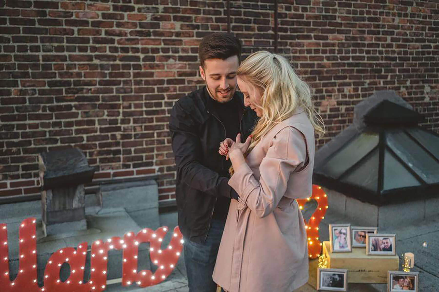 Sunset Proposal On A Private Rooftop. 3