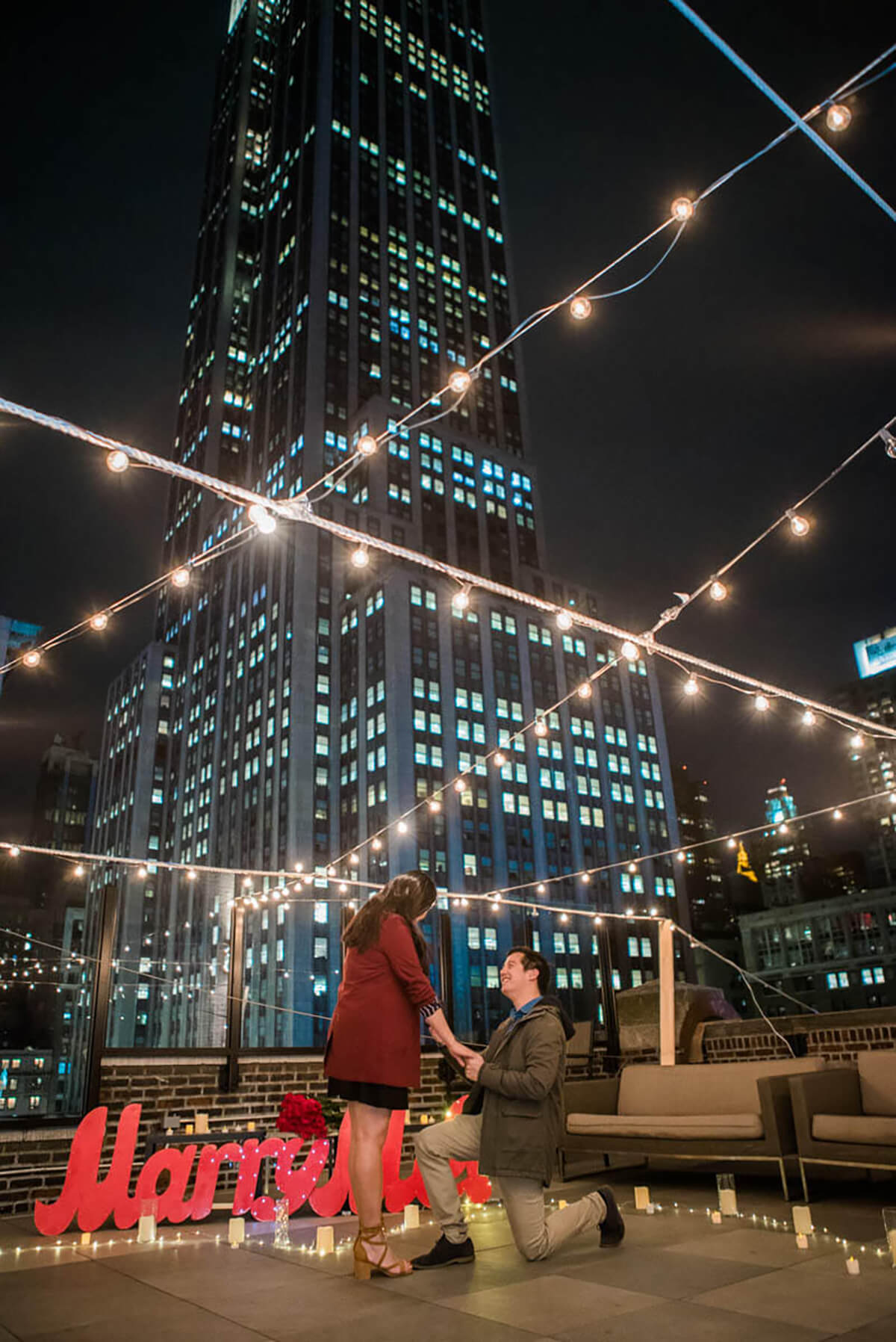 Romantic proposal on the Sparkling Rooftop 3