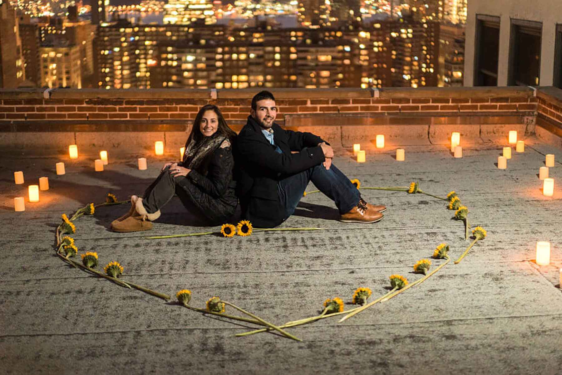 Sunflowers, Rooftop and Doughnuts Proposal 7