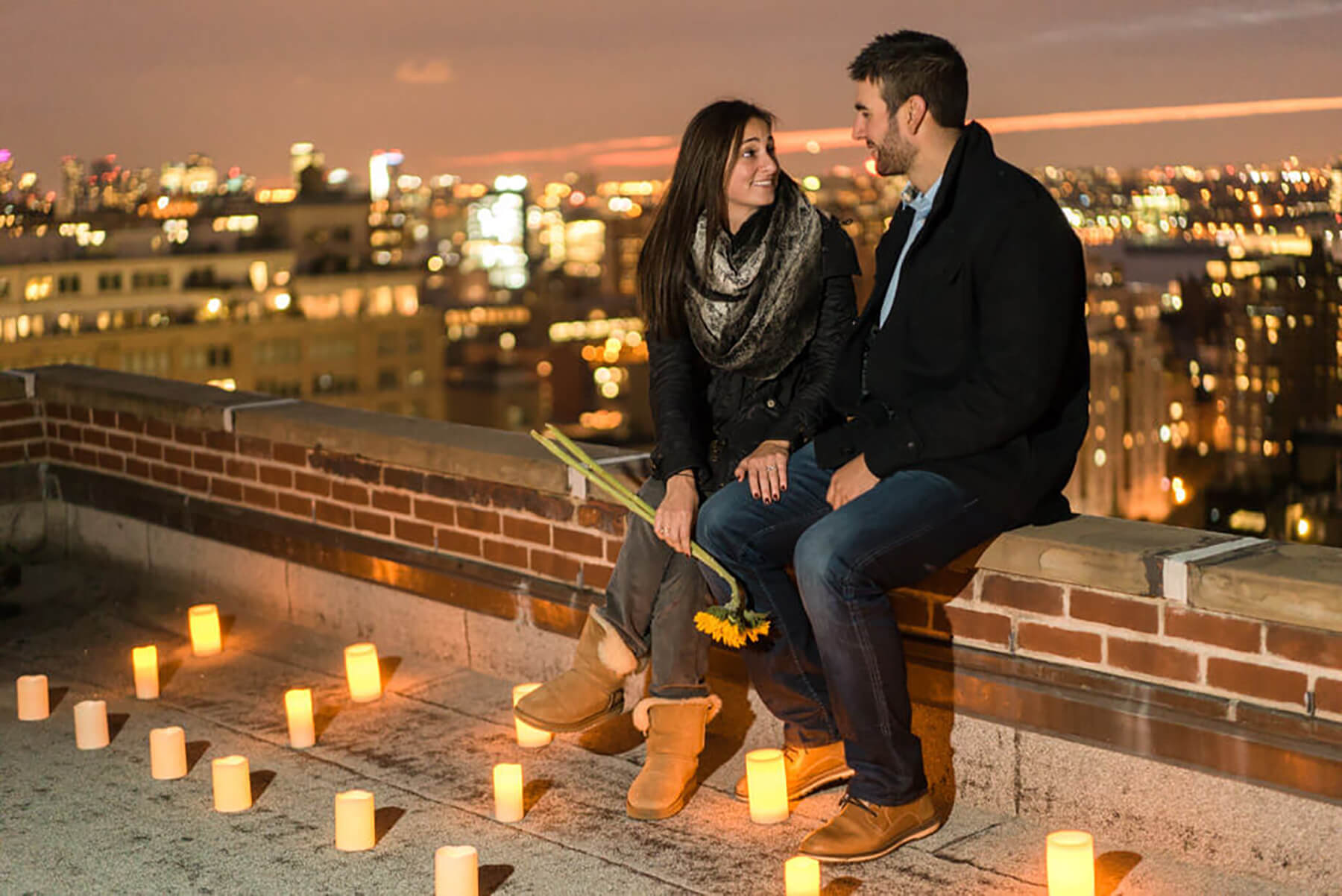 Sunflowers, Rooftop and Doughnuts Proposal 8