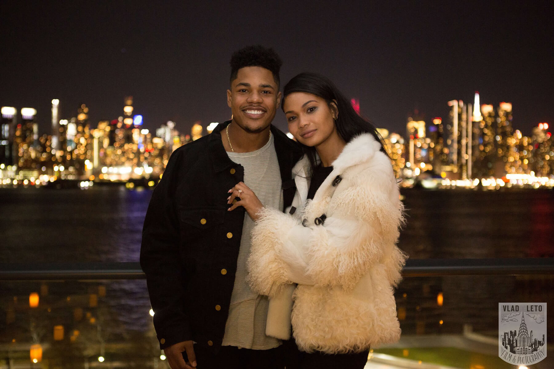 Chanel Iman and the New York Giants’ Sterling Shepard Romantic Rooftop Proposal 5