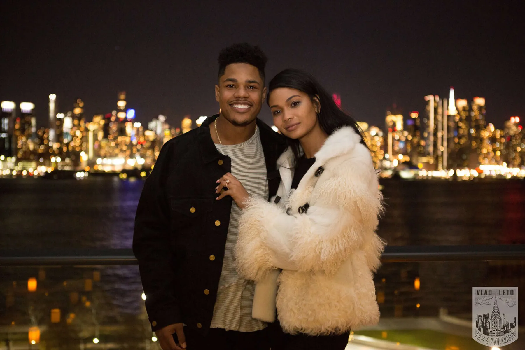 Chanel Iman and the New York Giants’ Sterling Shepard Romantic Rooftop Proposal 5