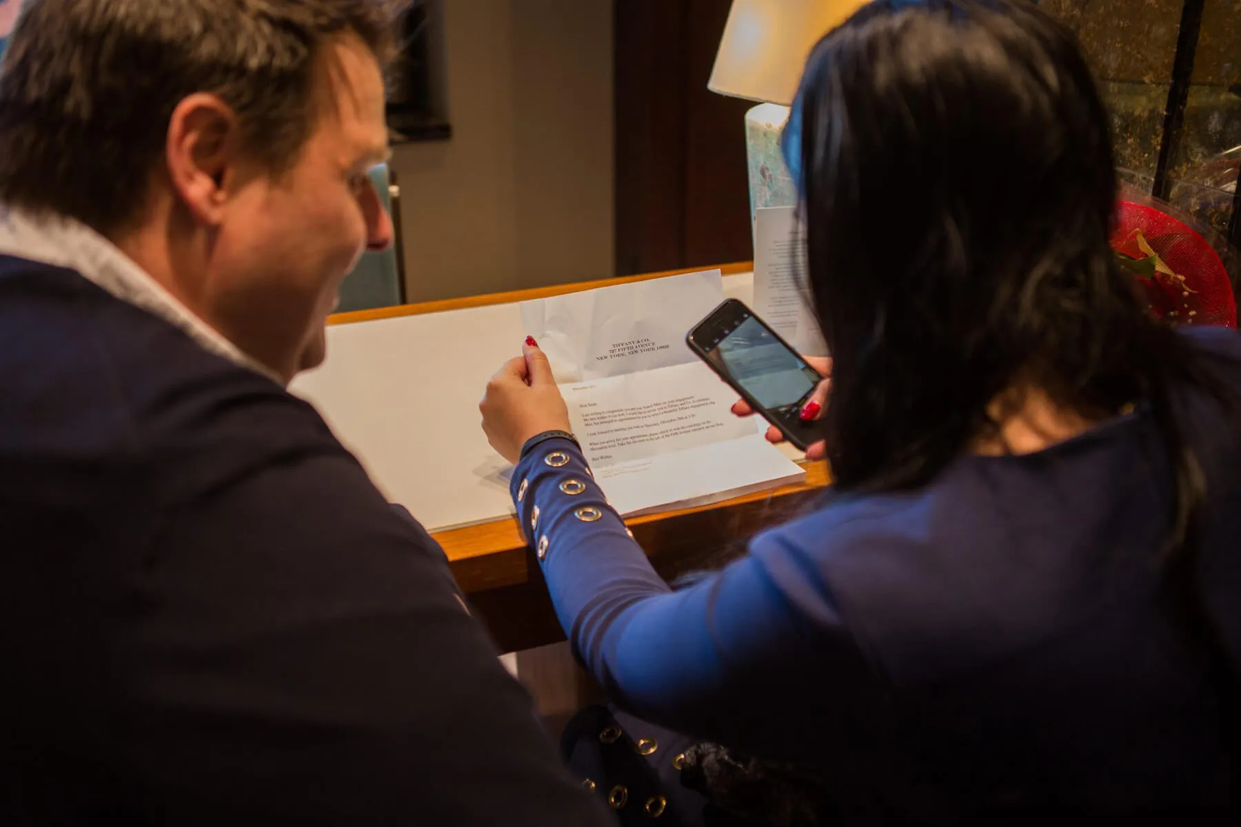 Groovy proposal in Central Park with the private «Tiffany» store engagement ring experience. 6