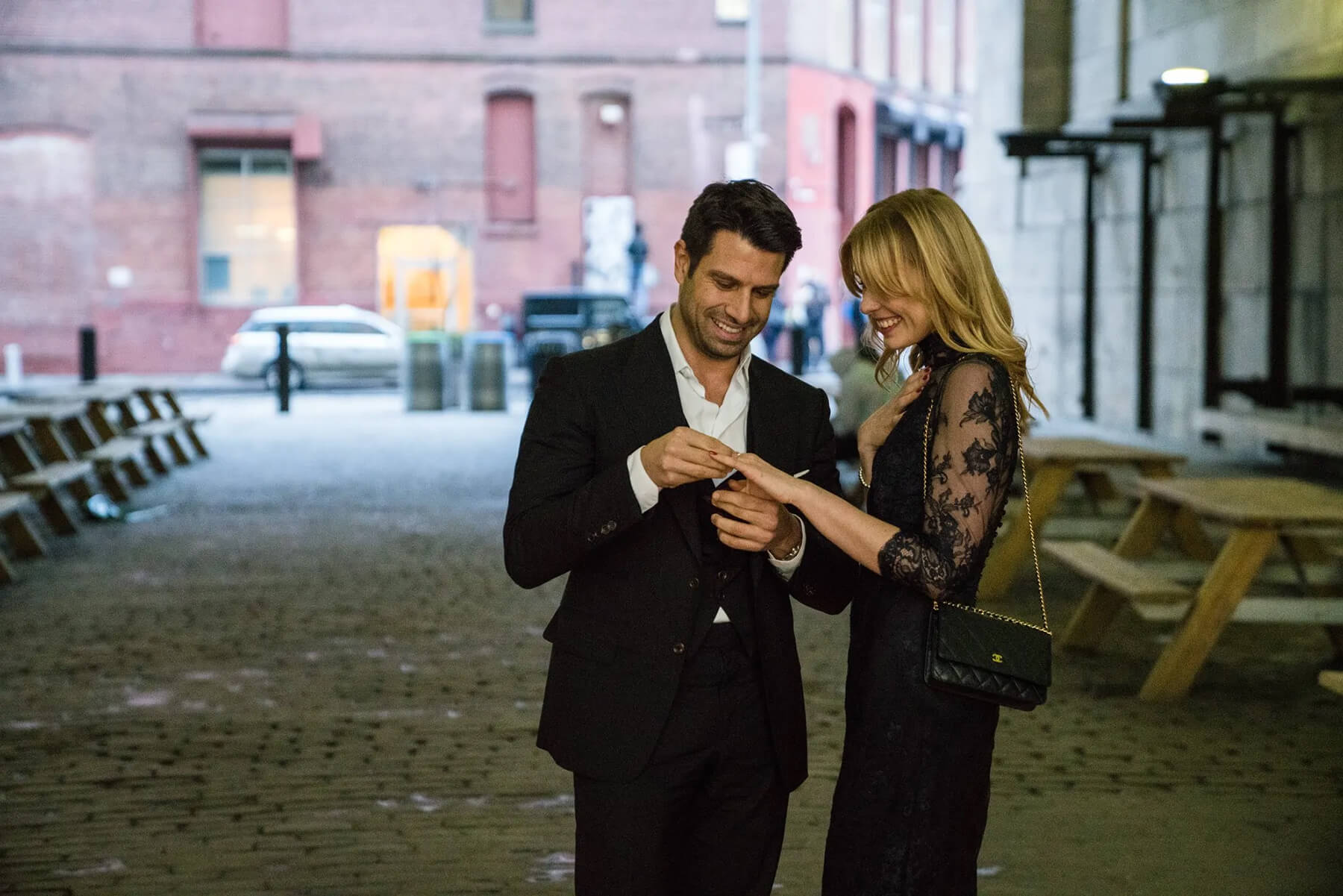 Beautiful Candlelight Heart Proposal Under the Manhattan Bridge 4