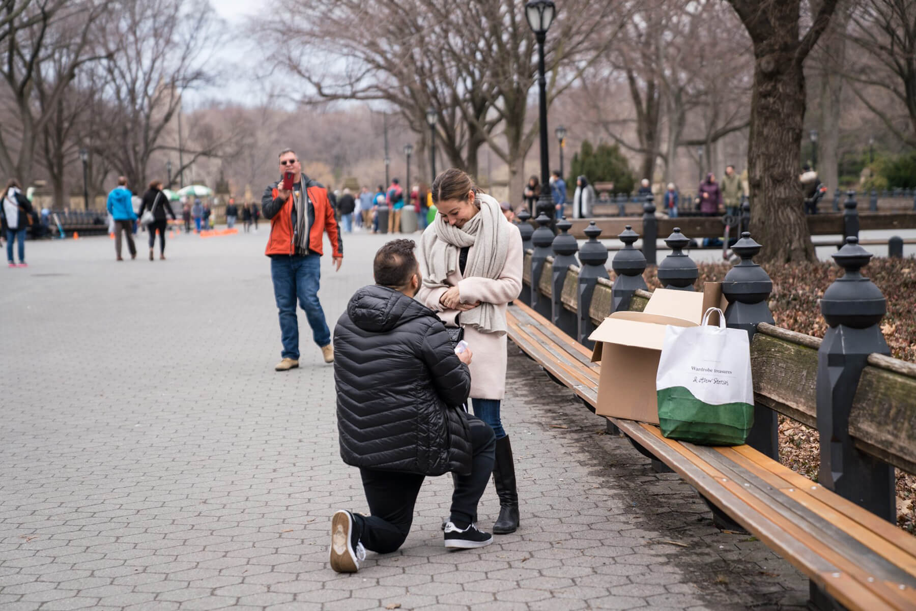 Special UPS Delivery In Central Park Turned Out To Be a Well Planned Marriage Proposal 5