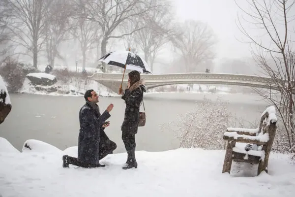 A perfect winter proposal in New York 1