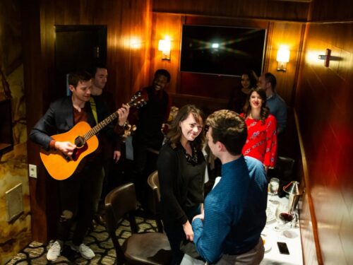 Flashmob Proposal at the Mastro's Steakhouse Restaurant