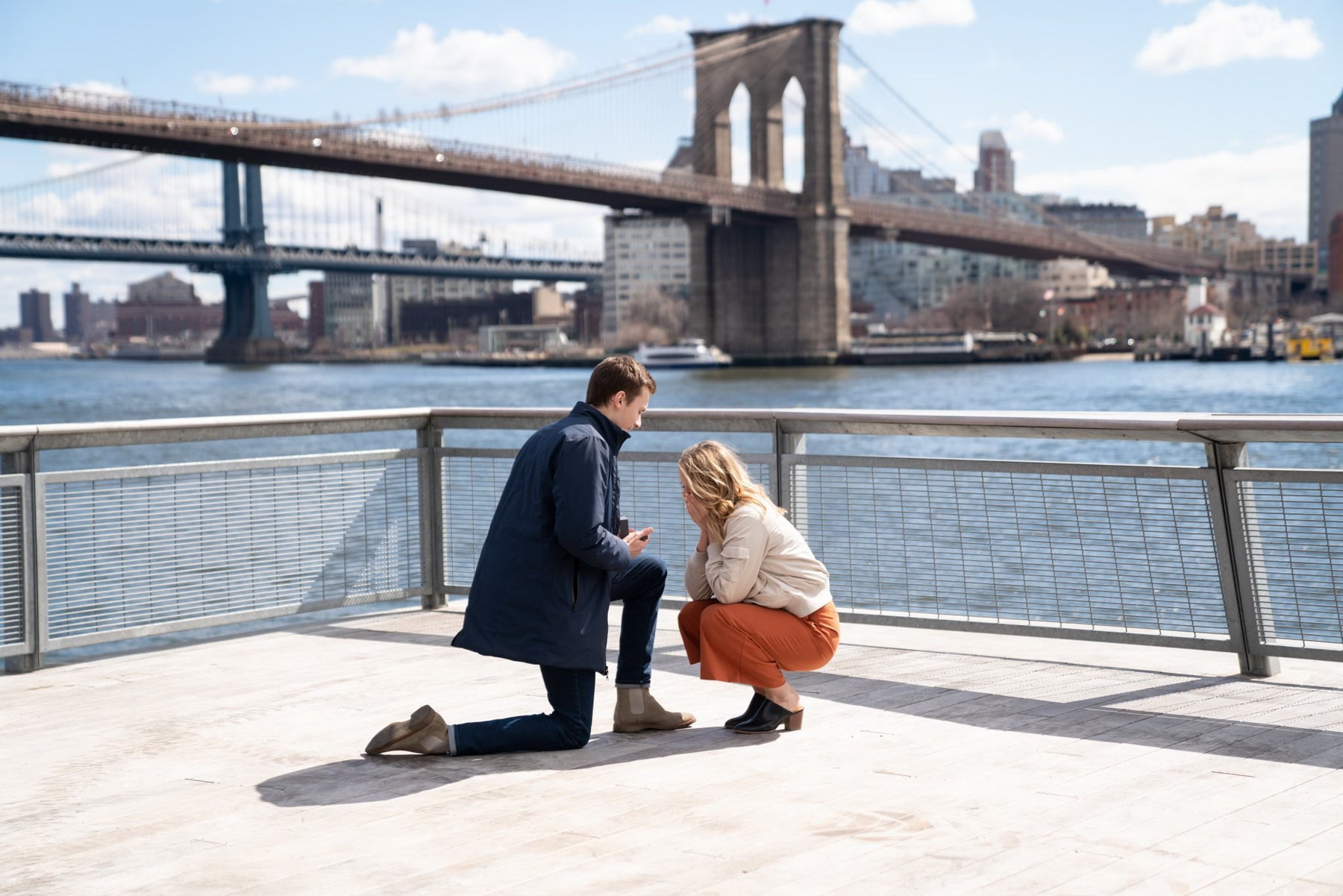 Stories from our clients: Emma and Greg engagement on the Pier 17