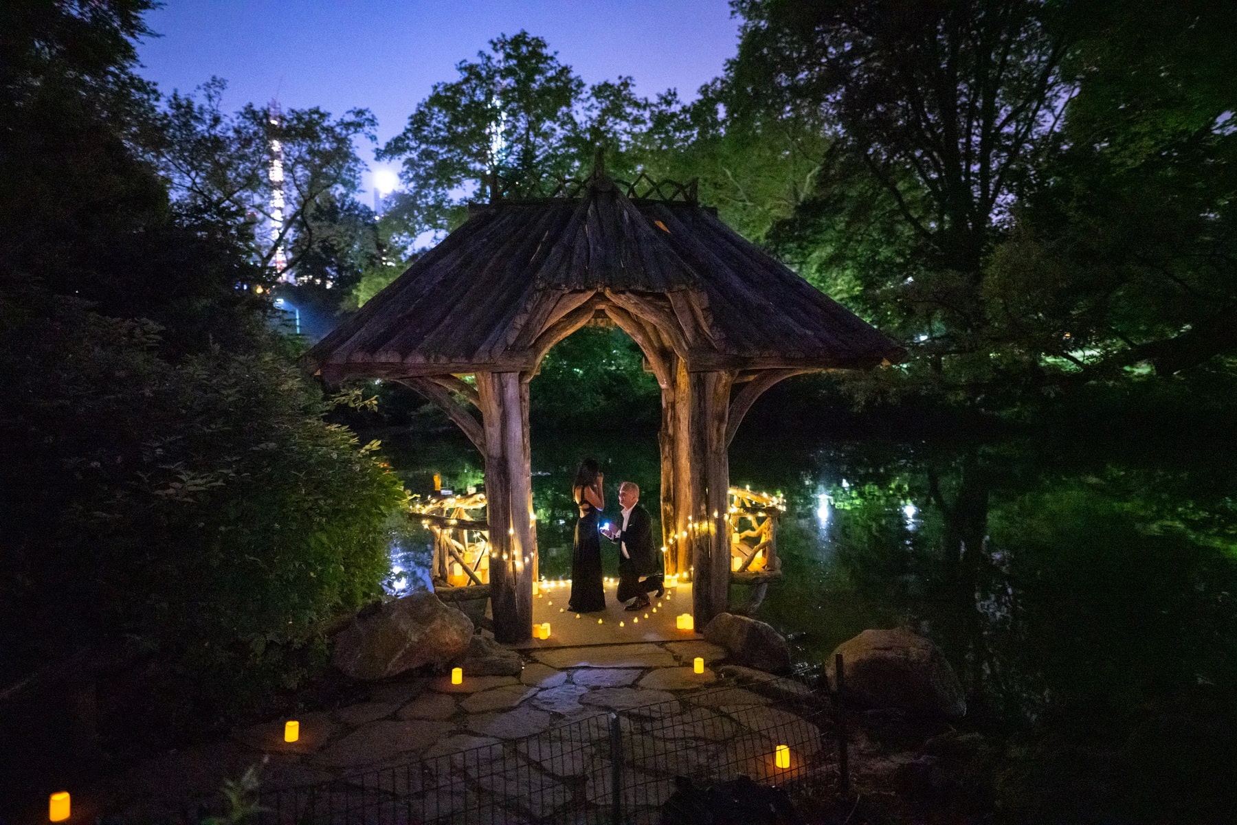 Candlelight Marriage Proposal in Central Park