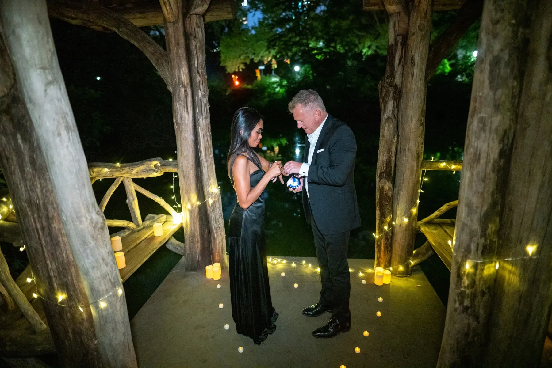 Candlelight Marriage Proposal in Central Park