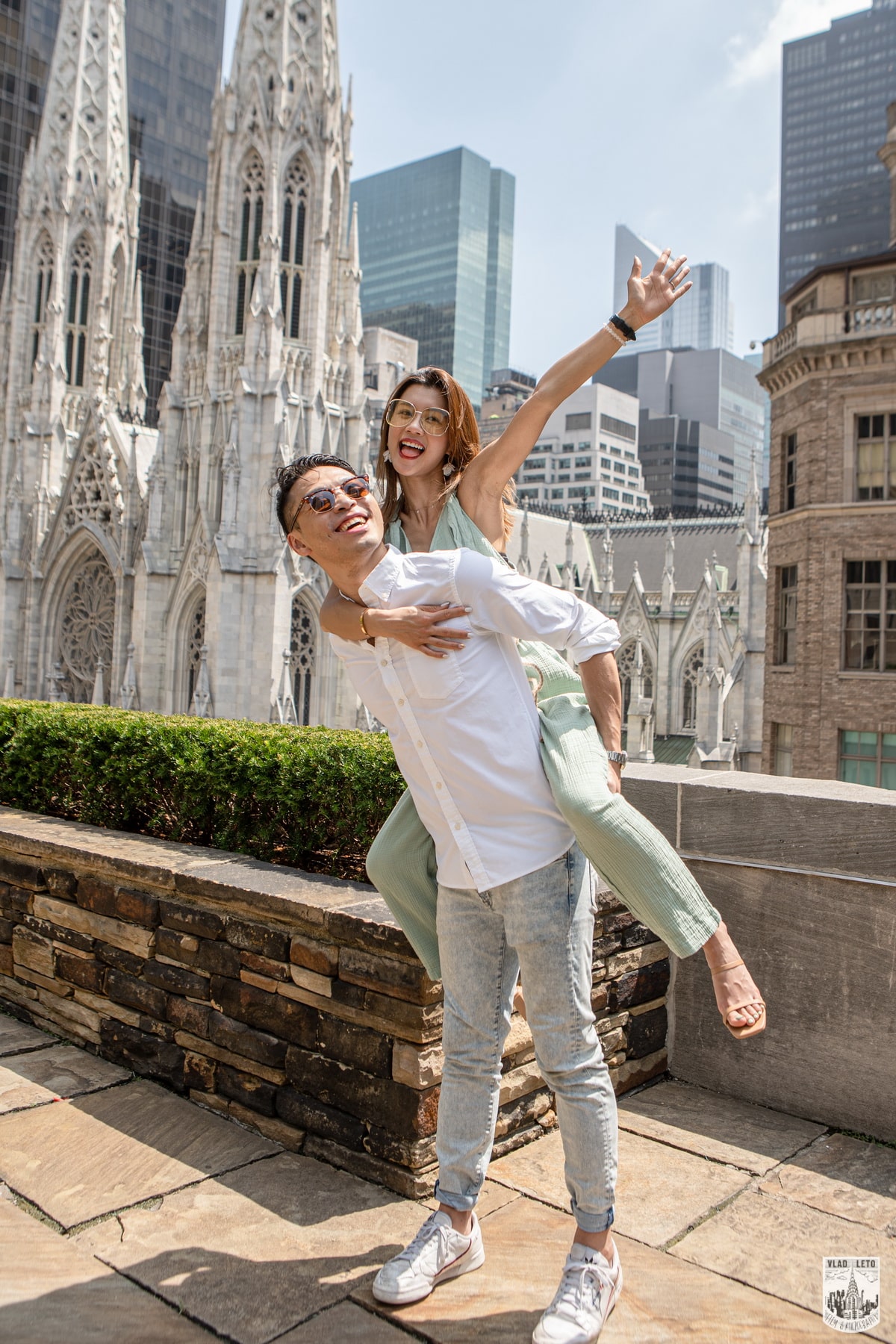 Rooftop Garden Surprise Engagement