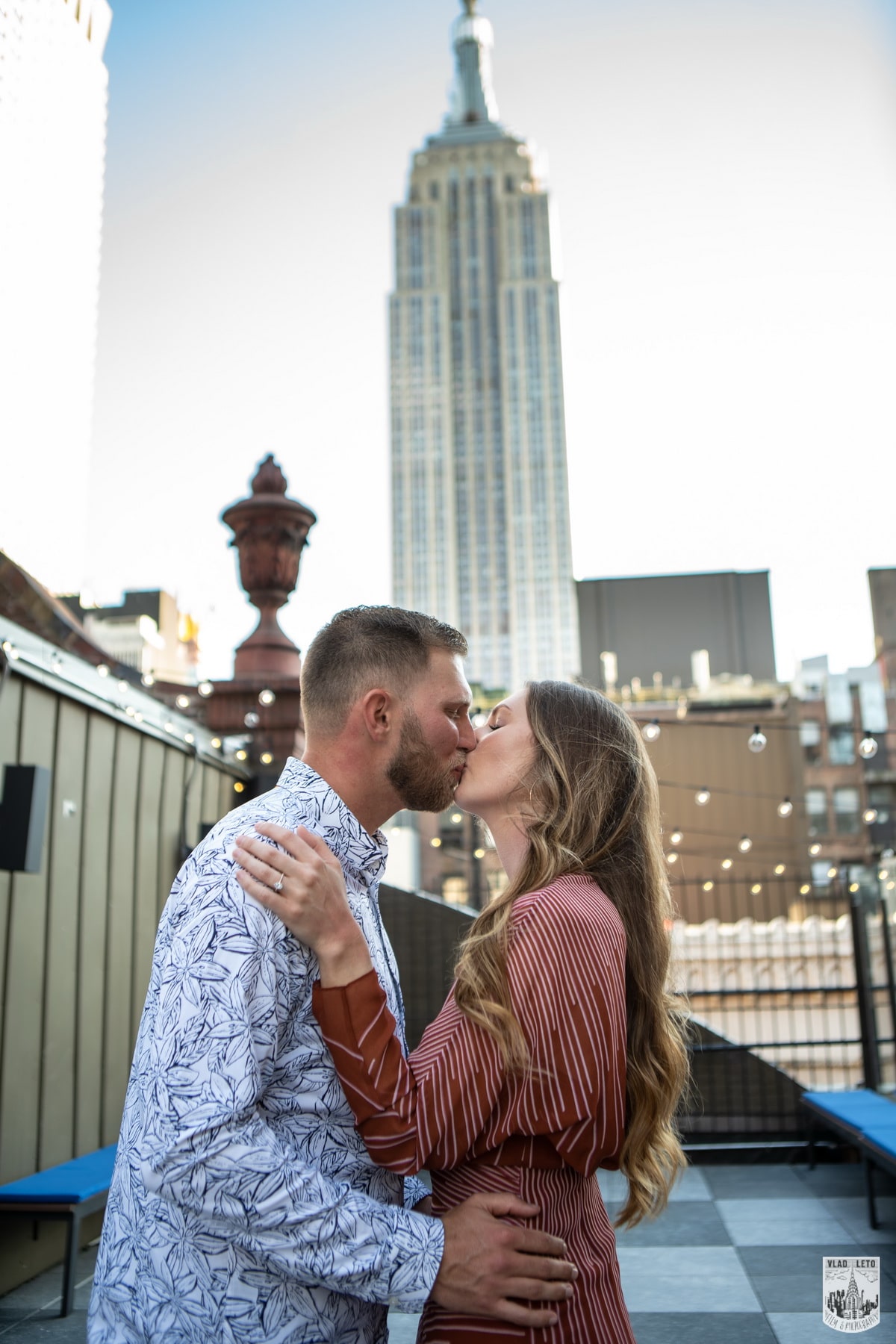 Sylvia and Justin epic engagement on a private rooftop