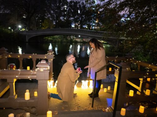 Stories From Our Clients: Samantha and Joshua marriage proposal in a park