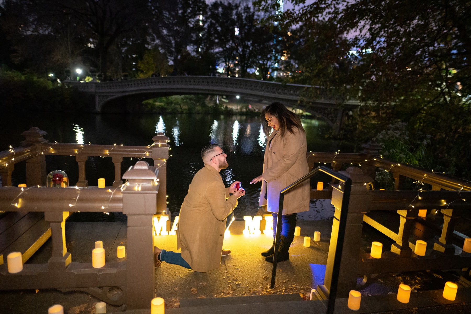 Stories From Our Clients: Samantha and Joshua marriage proposal in a park