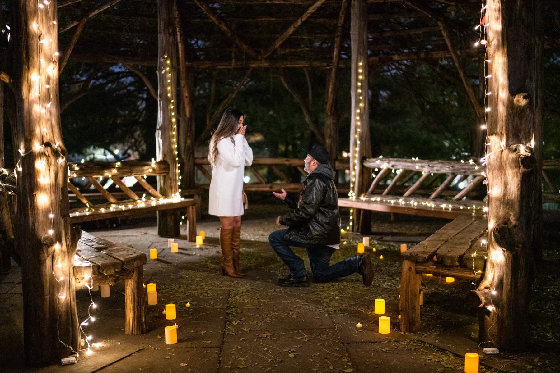 Surprise marriage proposal in Central Park