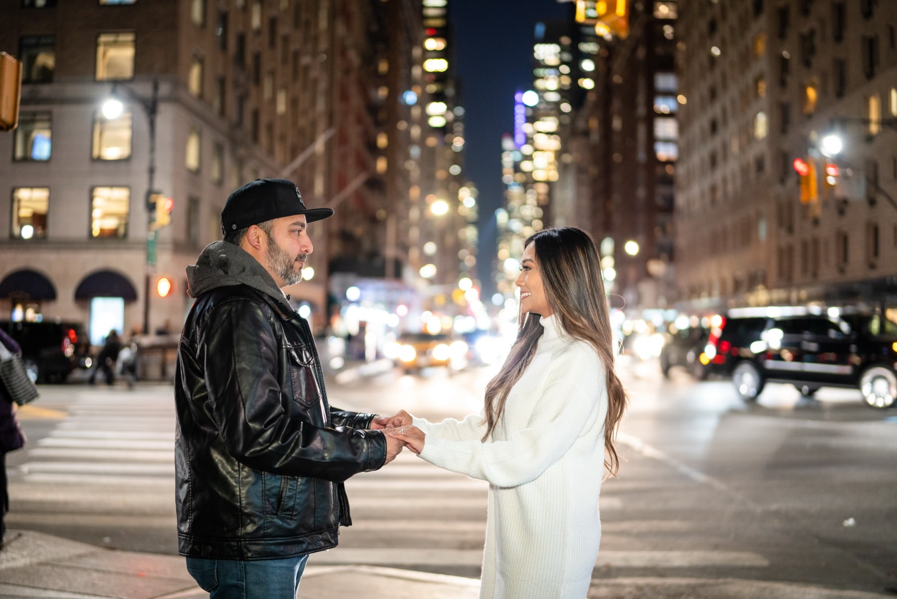 Surprise marriage proposal in Central Park