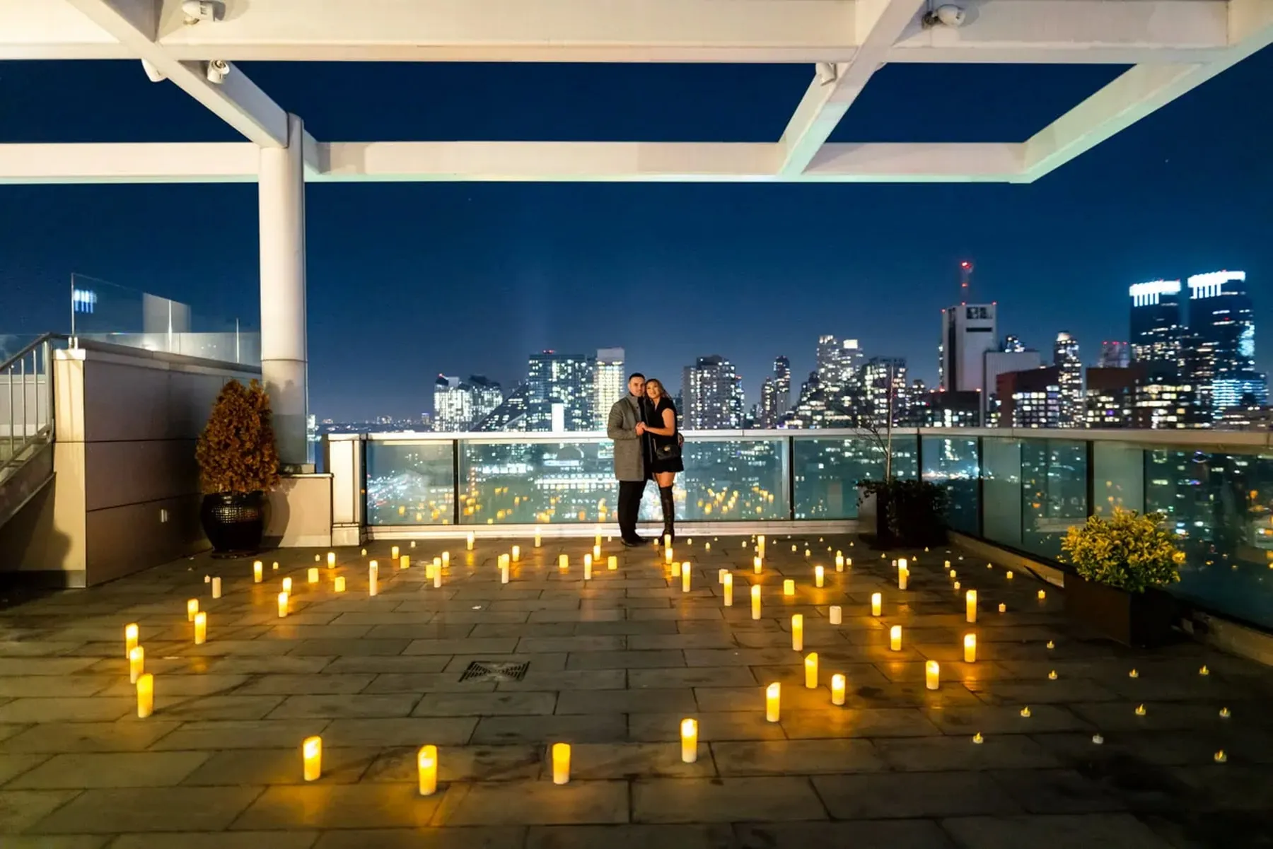 Glenda and Robbie luxury penthouse engagement in New York