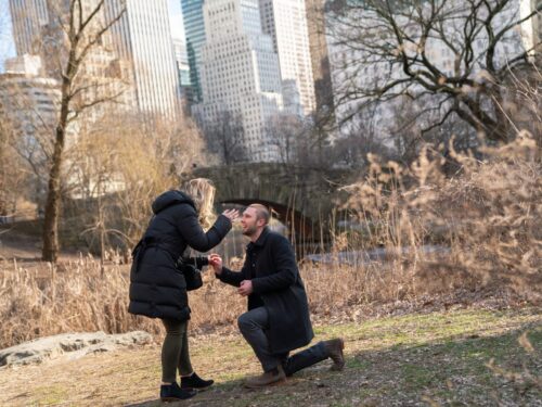 Katie and Ryan engagement in Central Park