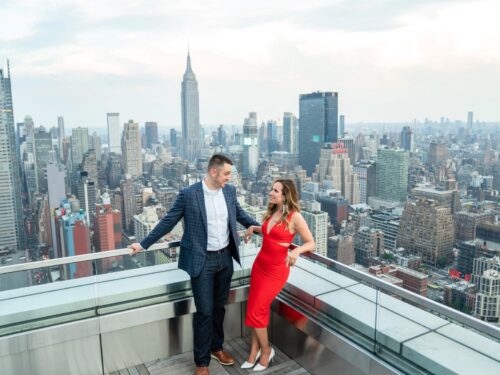 Private rooftop surprise proposal