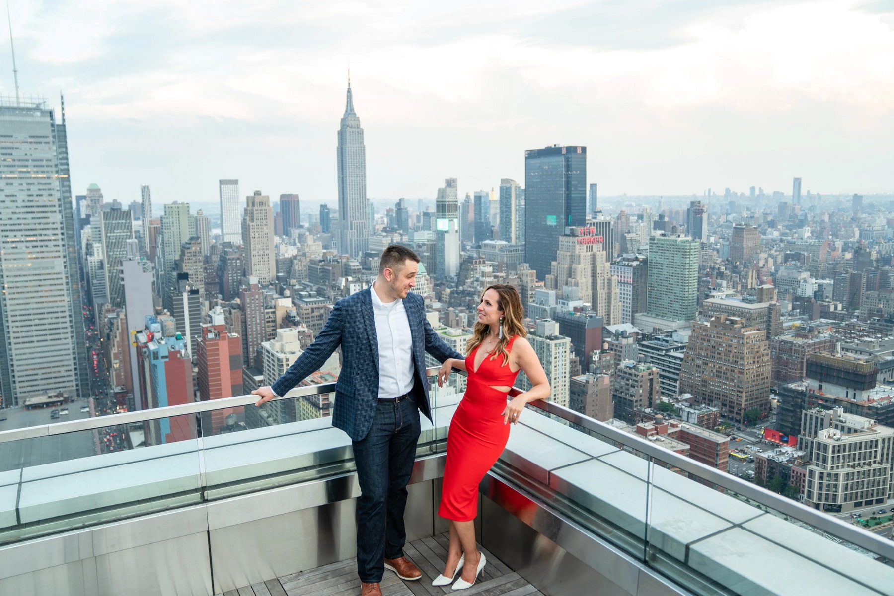 Private rooftop surprise proposal