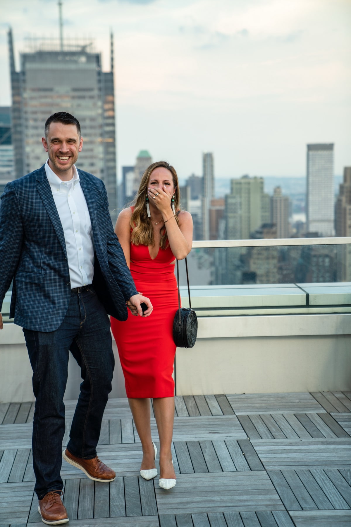 Private rooftop surprise proposal