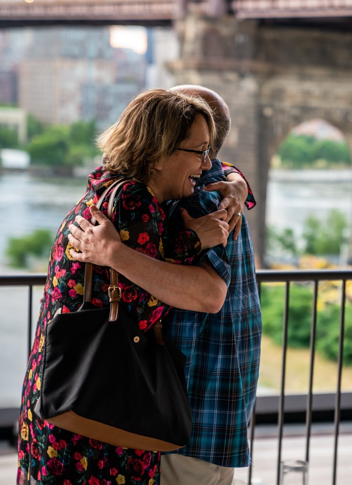 Queensboro Bridge view surprise engagement