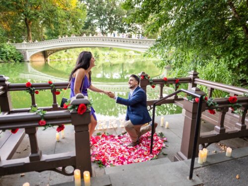 Surprise Bow Bridge marriage proposal