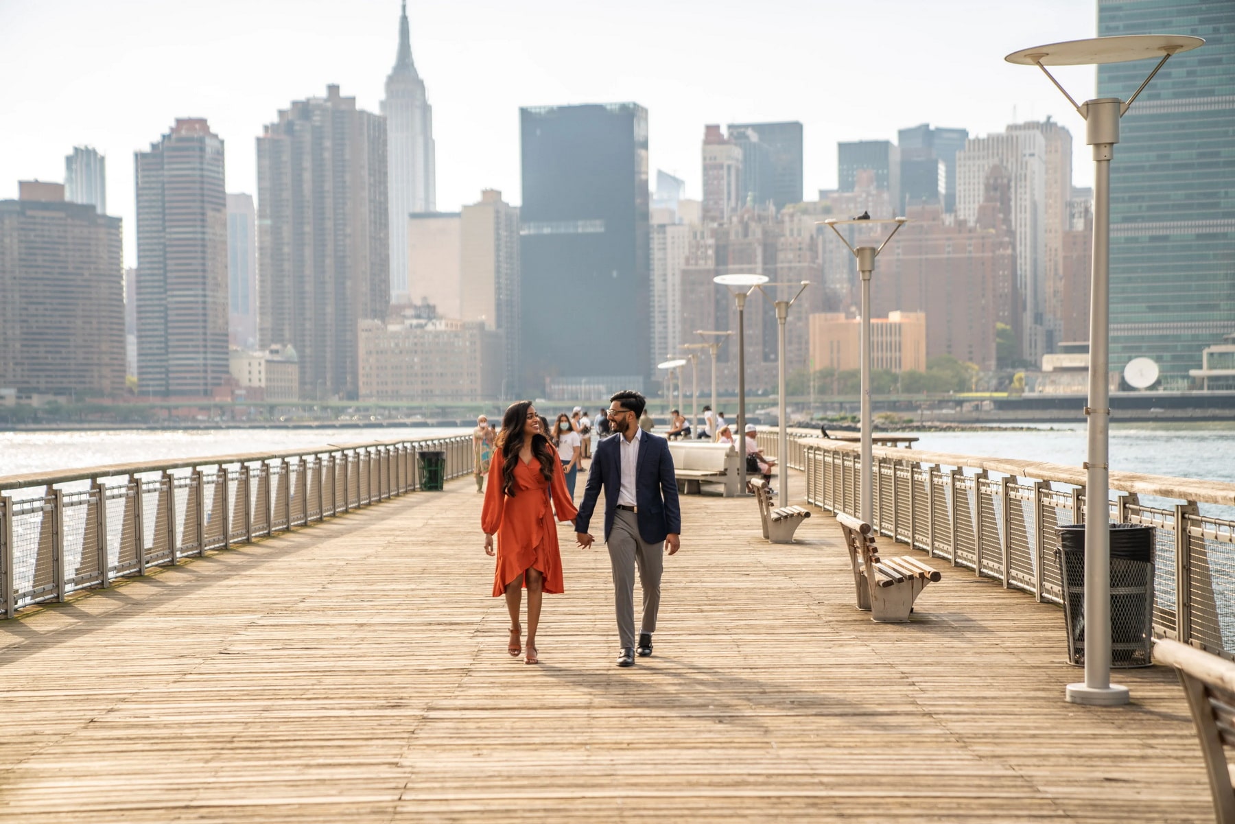 Stories from our clients: Abel and Reema engagement in Gantry Plaza State Park