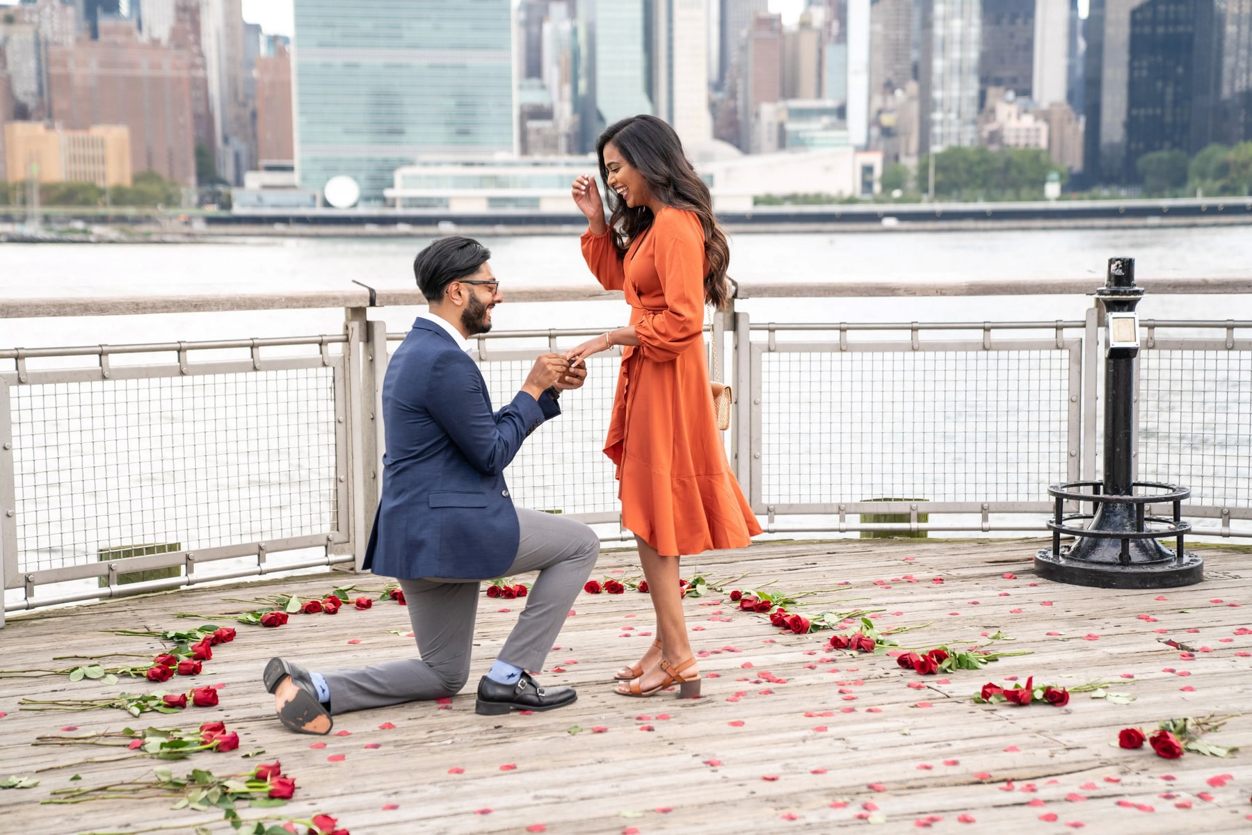 Stories from our clients: Abel and Reema engagement in Gantry Plaza State Park