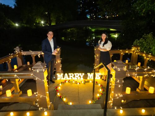 Central Park candlelight proposal