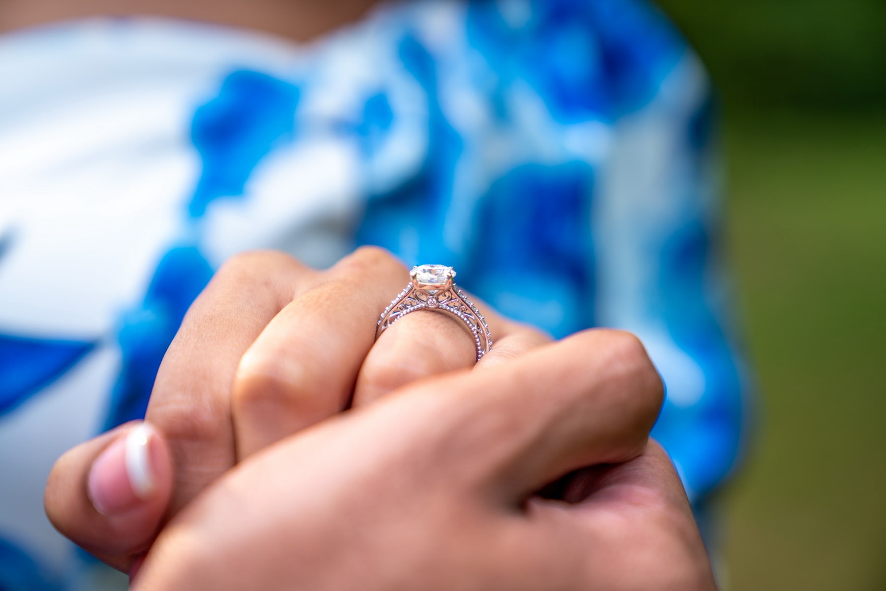 Flower heart engagement in Central Park