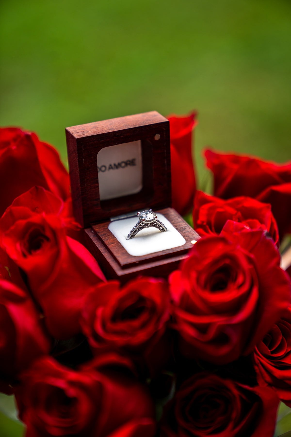 Flower heart engagement in Central Park