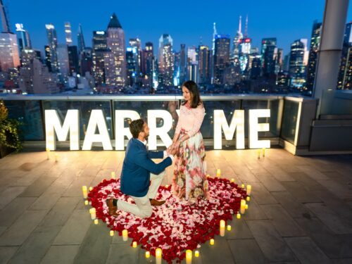 Luxury penthouse marriage proposal