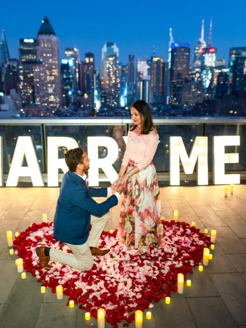 Luxury penthouse marriage proposal