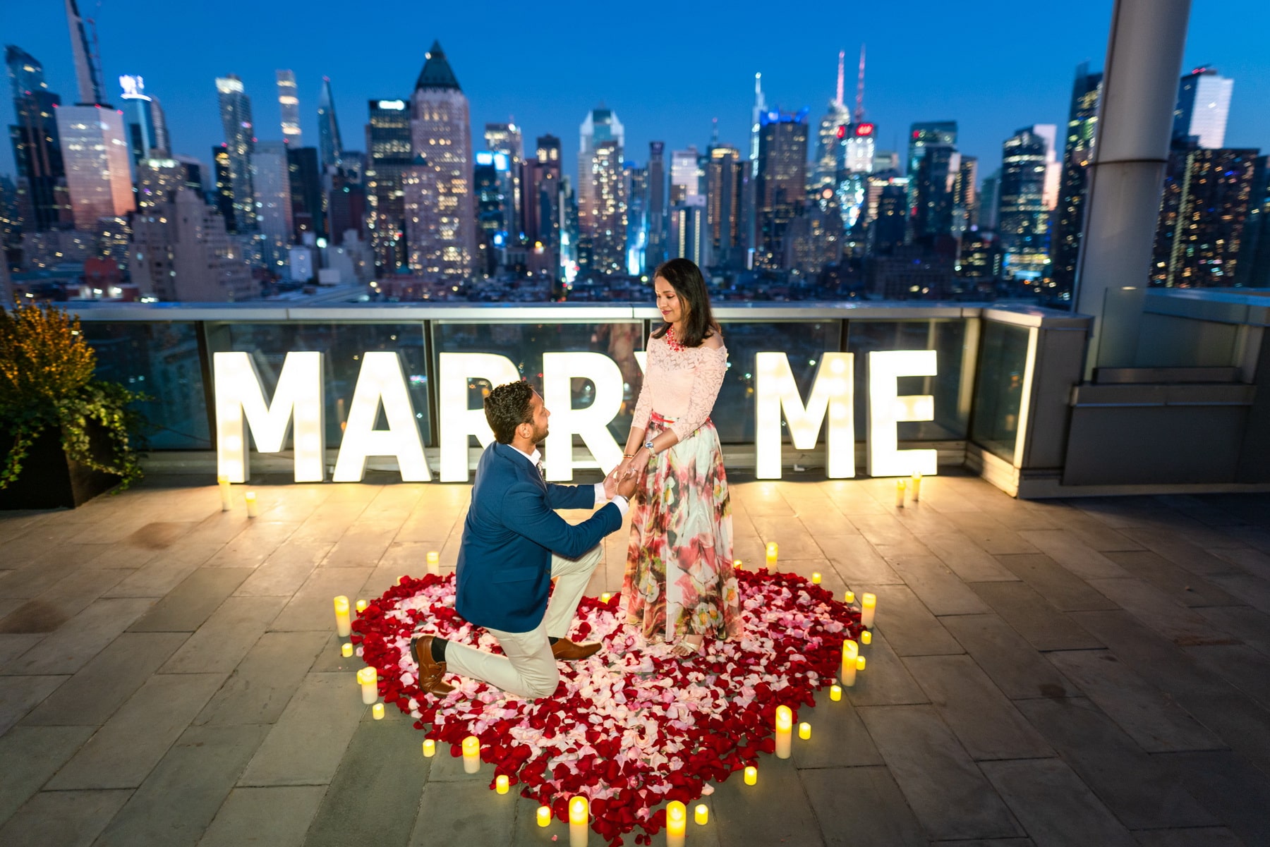 Luxury penthouse marriage proposal