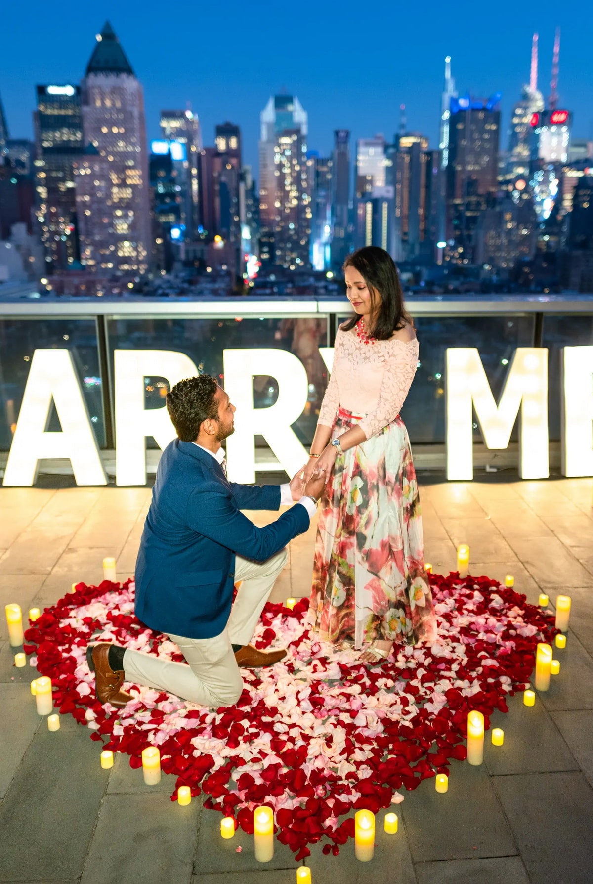 Luxury penthouse marriage proposal