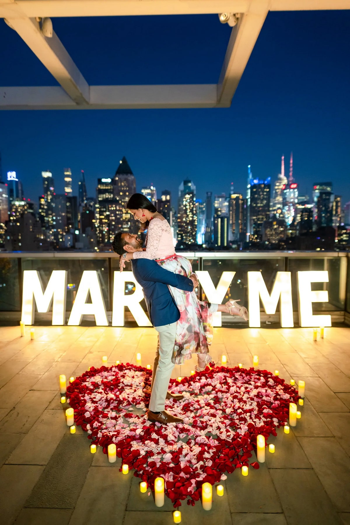 Luxury penthouse marriage proposal