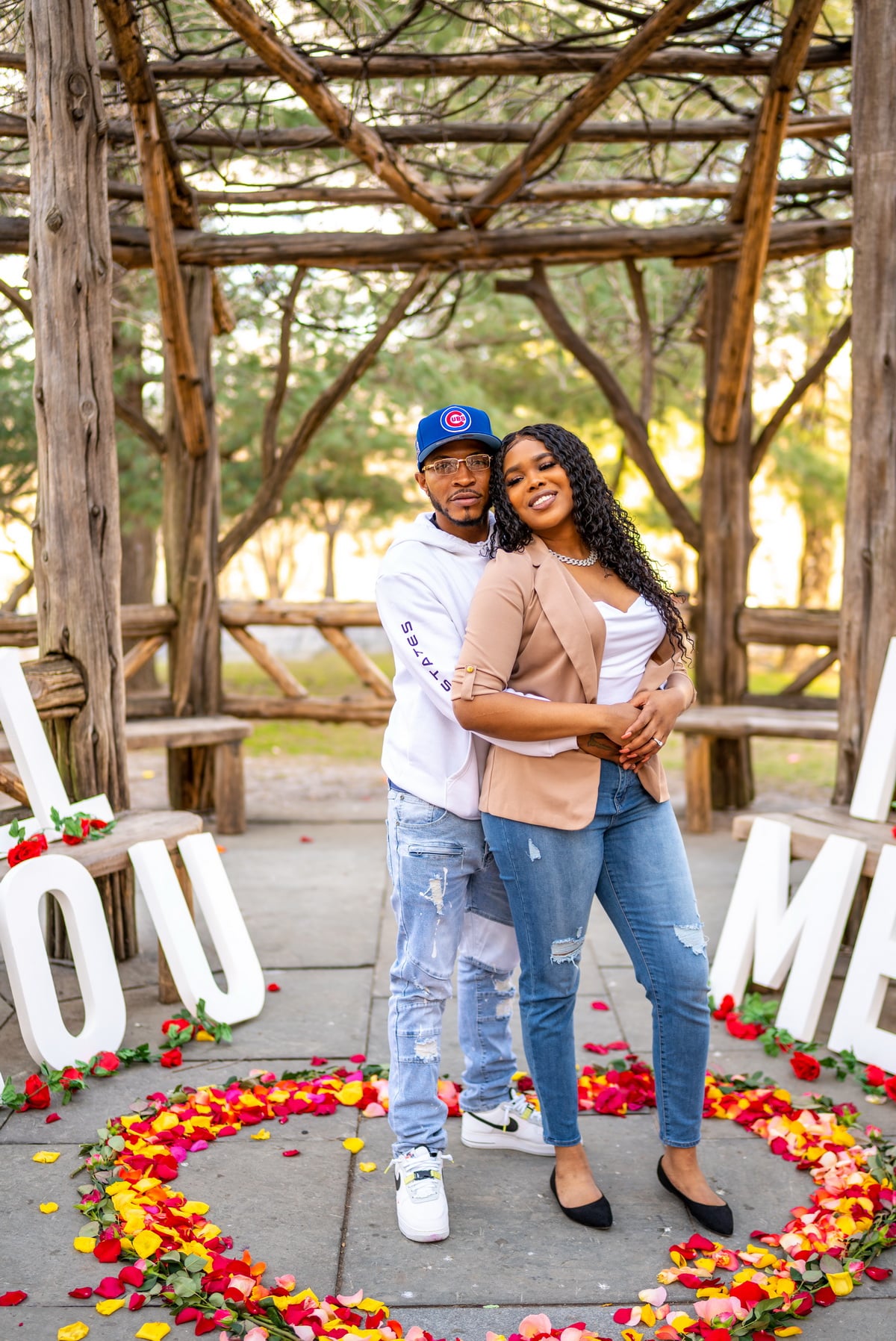 Spring engagement in Central Park