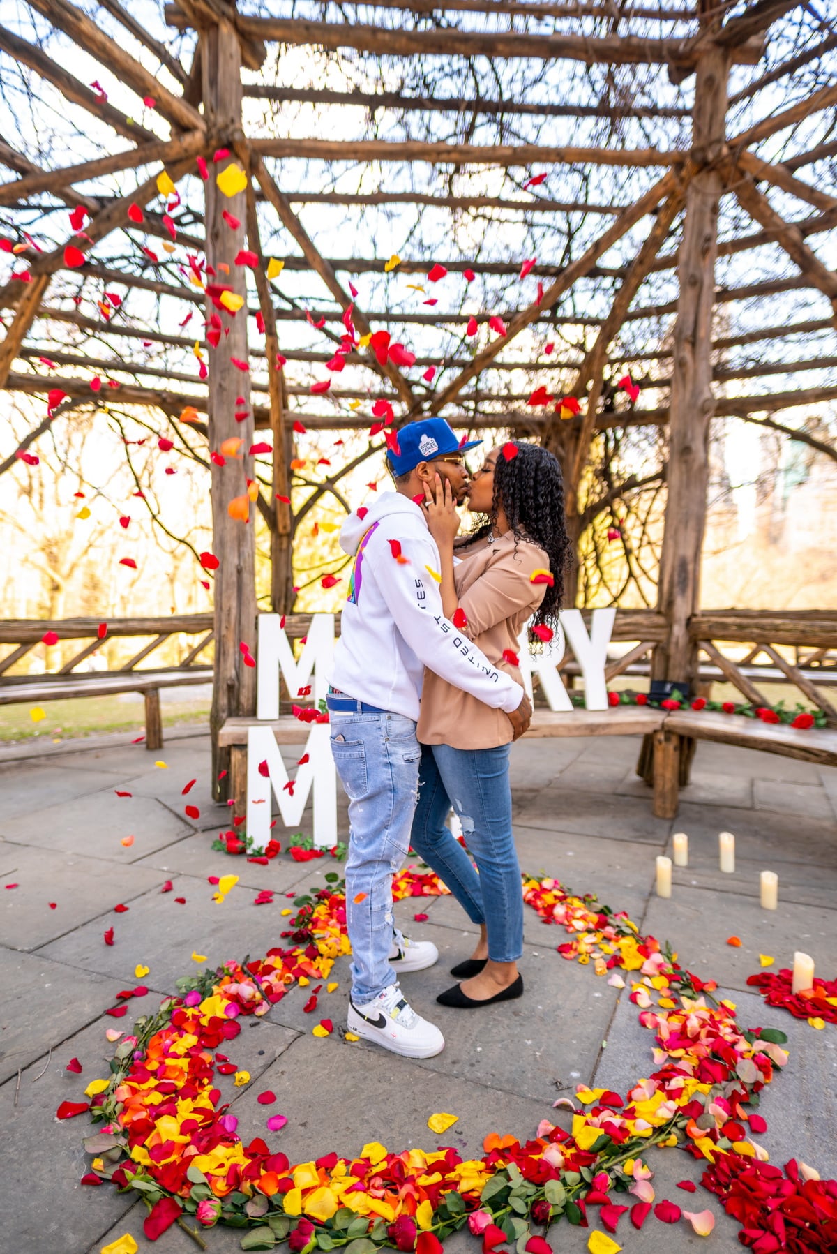 Spring engagement in Central Park