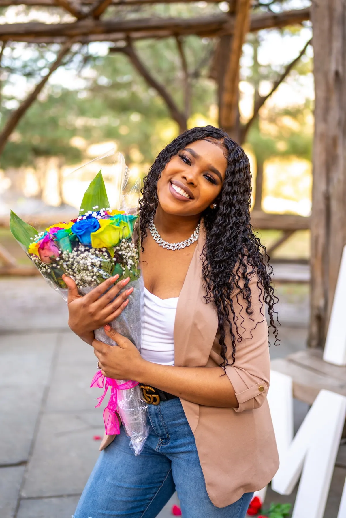 Spring engagement in Central Park
