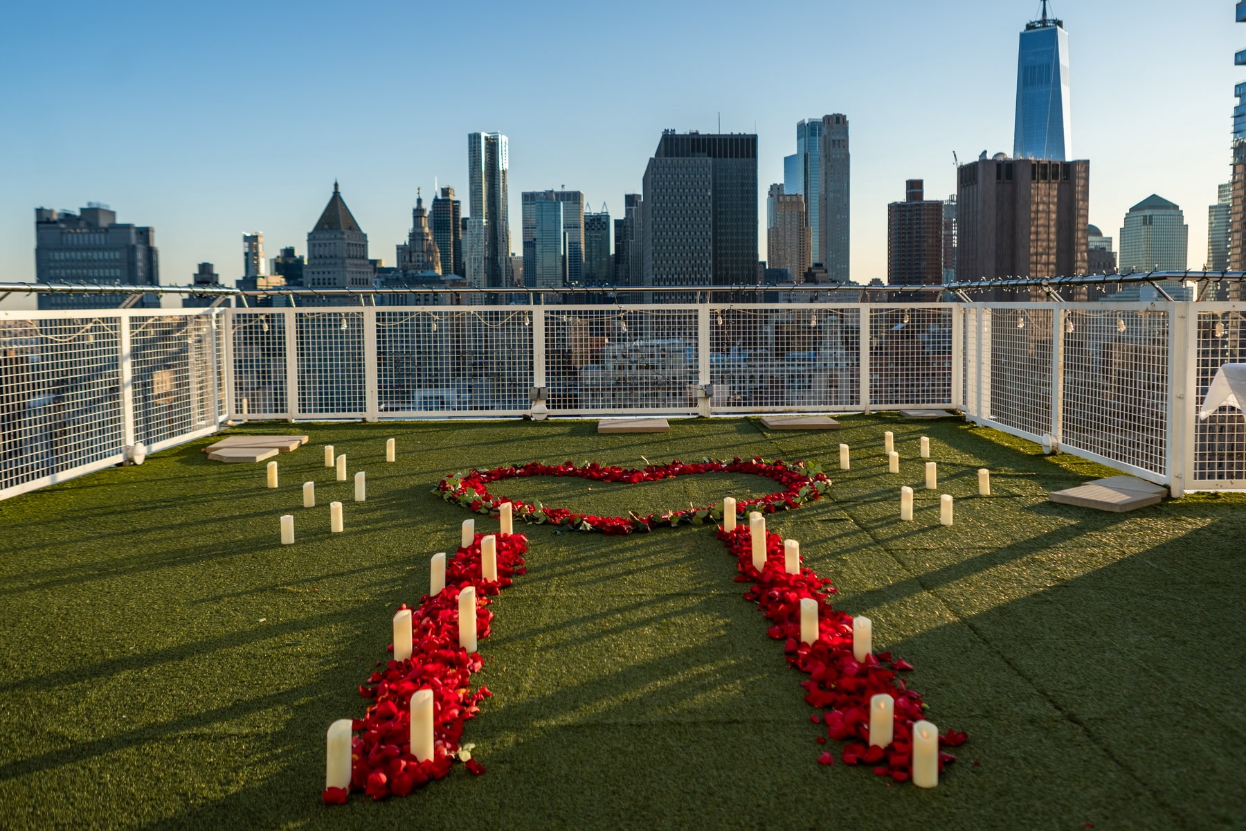 Sunset penthouse marriage proposal